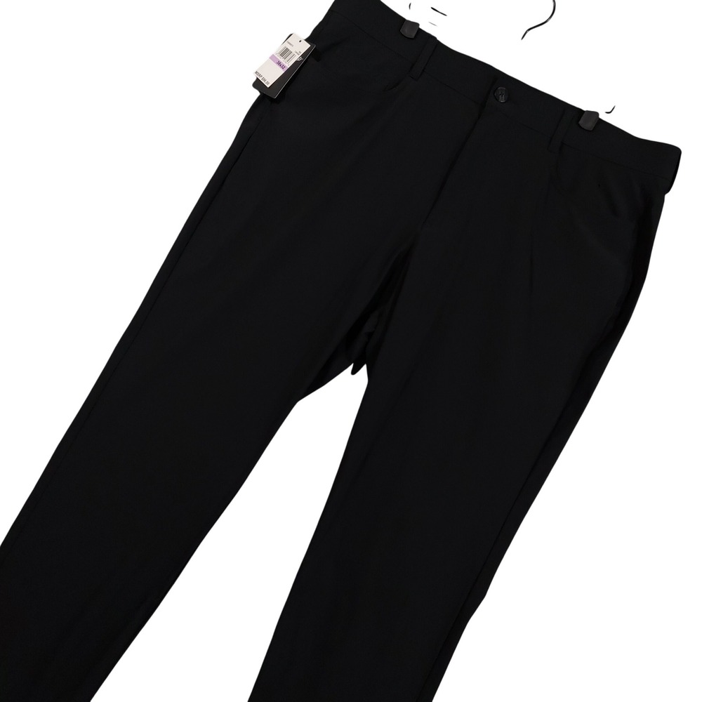 Callaway Golf Pants Men 38x32 Caviar Black Stretch Waistband CGBSE0T3 NEW